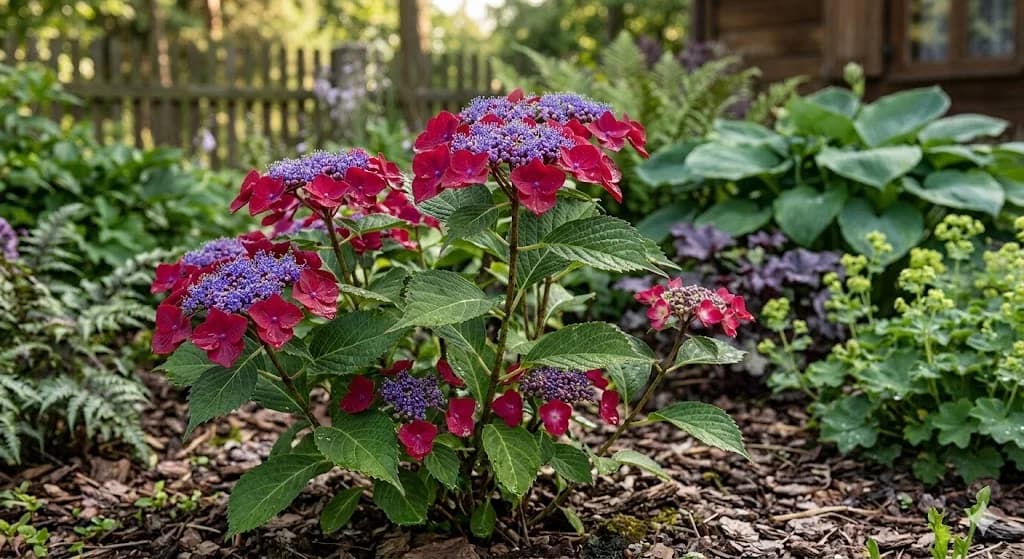 Hortensja piłkowana 'Bluebird'